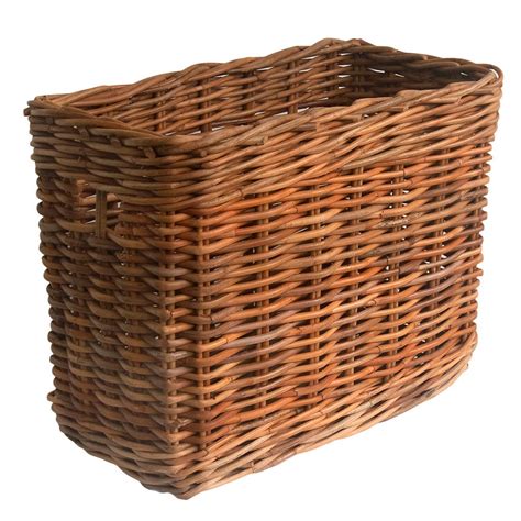 tall skinny wicker basket|More.